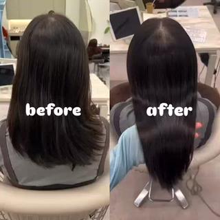 髪質改善before/after  