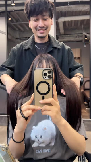 ロング カラー 透明感カラー/カット Zina池袋 千葉のヘアスタイル