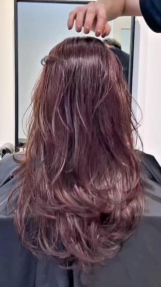ロング カラー レイヤー/ブリーチ/ ボブ渋谷🌹のヘアスタイル