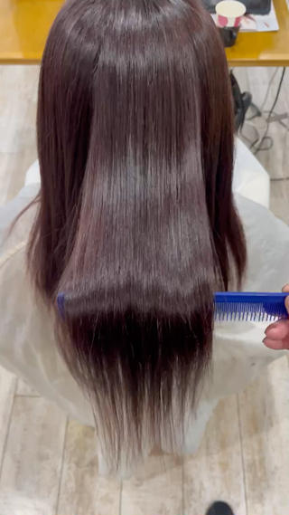 ロング カラー パーマ 美髪縮毛矯正/ 極髪質改善/ヨウスケのヘアスタイル