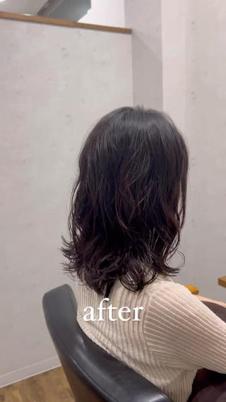 ミディアム パーマ ナチュラルカラー 錦糸町【三橋衿奈】のヘアスタイル
