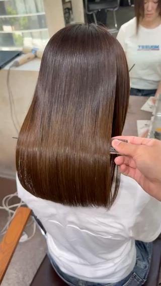 ブリーチ毛でも髪質改善ストレートでサラサラに