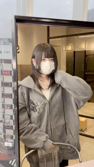 黒髪レイヤーカット♡
