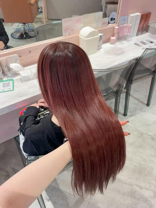 セミロング カラー 髪質改善縮毛/透明感 カラー/AIRI🎀のヘアスタイル