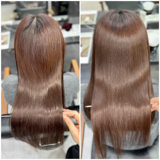 ロング JIN|朝楽になる 乾かしただけで極艶髪のヘアスタイル