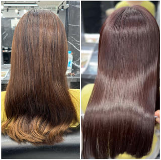 ロング JIN|朝楽になる 乾かしただけで極艶髪のヘアスタイル