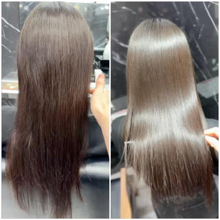 ロング JIN|朝楽になる 乾かしただけで極艶髪のヘアスタイル