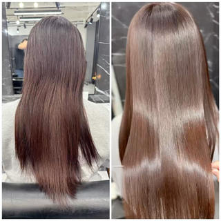 ロング JIN|朝楽になる 乾かしただけで極艶髪のヘアスタイル