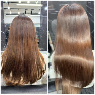 ロング JIN|朝楽になる 乾かしただけで極艶髪のヘアスタイル