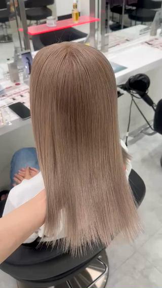 セミロング 韓国ガーリー🤍ハイ トーン🤍Ayanaのヘアスタイル
