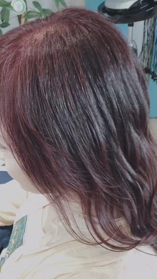 ピンクブラウンカラー
白髪染め大人可愛いカラー