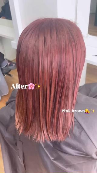 Pink brown春らしいカラーに!