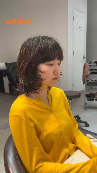 ミディアム パーマ トレンドパーマ 🌱ショート/緒方椋のヘアスタイル