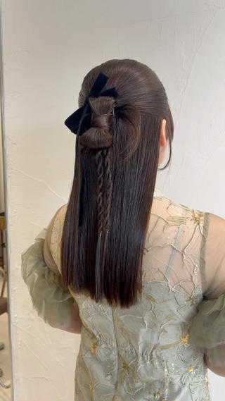 ロング ヘアアレンジ 暖色カラー /ヘアアレンジ/花鈴のヘアスタイル