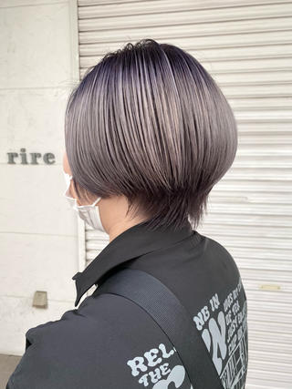 ショート カラー ヘアアレンジ lani ブリーチ /ダブルカラーのヘアスタイル