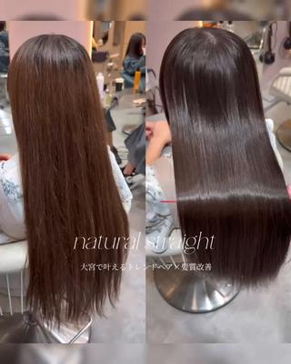 ロング カラー パーマ 大宮レイヤーカット ハッシュ　柏崎颯刀のヘアスタイル