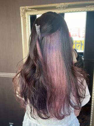 セミロング カラー ヘアアレンジ Rina🌷 ダメージレスカラーのヘアスタイル