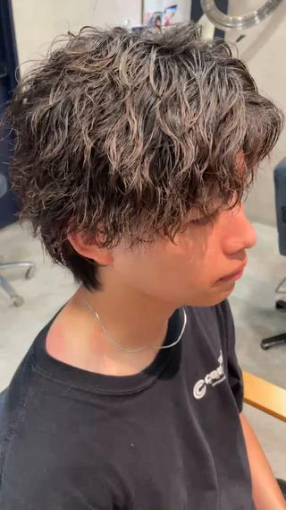 パーマ メンズ メンズ限定そらパーマ カラーモデル募集🐝のヘアスタイル
