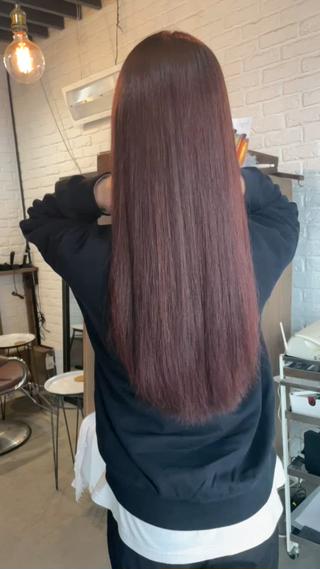 セミロング パーマ 艶髪・酸性ストレート フリツのヘアスタイル
