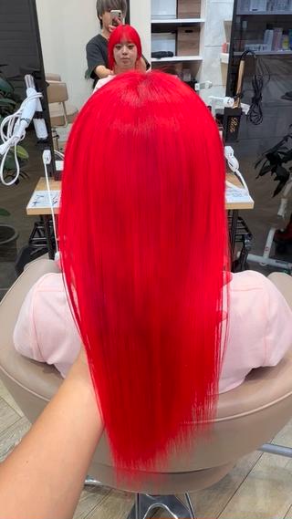 ミディアム ハイトーン✖️ 縮毛矯正シュンペイのヘアスタイル