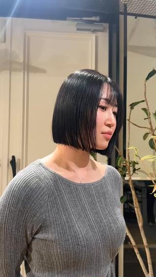 暗髪パツっとボブ♩
安定の可愛さです 