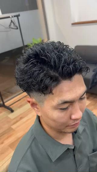 黒髪の極道パーマです!
