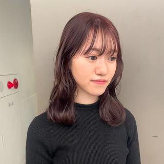 ミディアム カラー 髪質改善カラー/ボブ 🌻Mutsumiのヘアスタイル