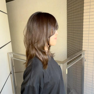 セミロング カラー 髪質改善カラー/ボブ 🌻Mutsumiのヘアスタイル