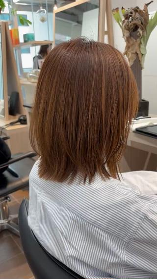 ミディアム 藤原 響花のヘアスタイル