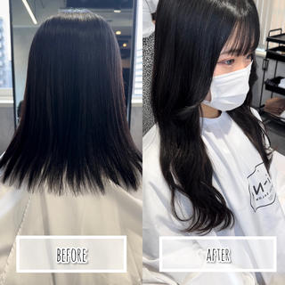 #プルエクステ#ダイヤモンド毛質#ロング