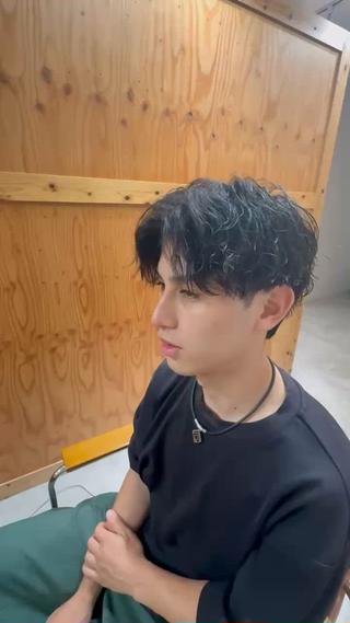 パーマ メンズ メンズ特化 古賀陸斗のヘアスタイル