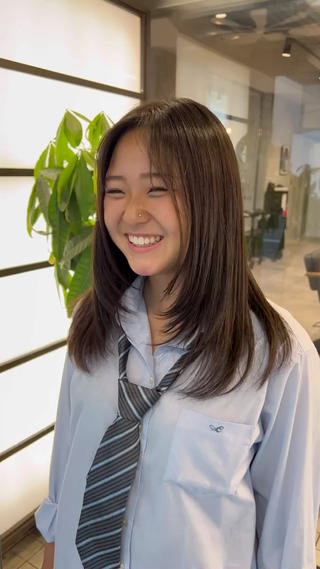 セミロング カラー 🌞レイヤー×カラー 前川那津美🌞のヘアスタイル