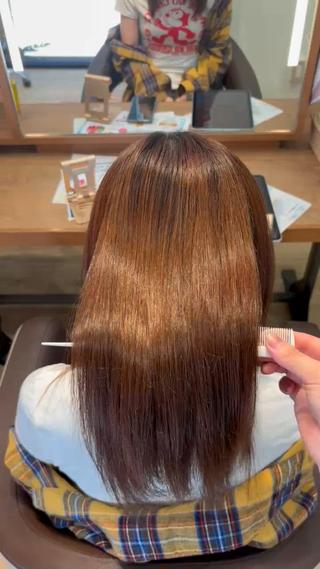 ロング 髪質改善/縮毛矯正 透明感カラー/スバルのヘアスタイル