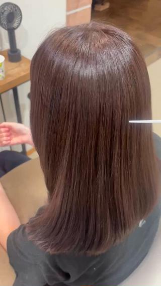 セミロング 髪質改善/縮毛矯正 透明感カラー/スバルのヘアスタイル