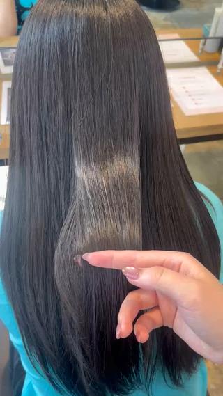 ロング パーマ 坂下 かのんのヘアスタイル