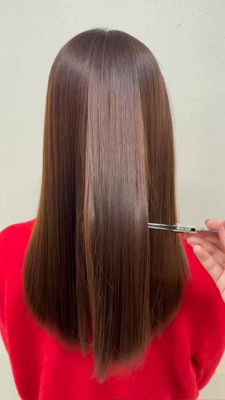ロング カラー 坂下 かのんのヘアスタイル