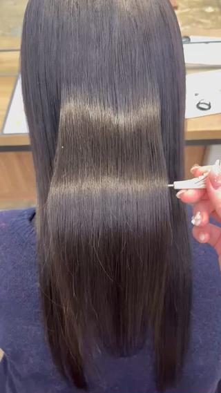 ロング パーマ 坂下 かのんのヘアスタイル