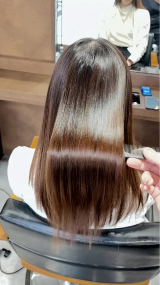 ロング 💎内部補修ケアカラ ー/ブリーチなし清野のヘアスタイル