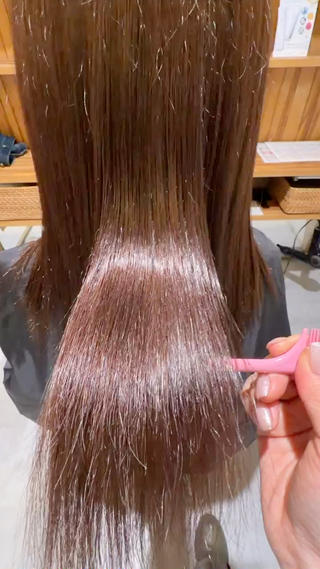 春仕様に艶々ピンクブラウンに 