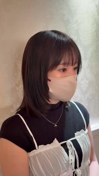 セミロング 大川 結羽のヘアスタイル