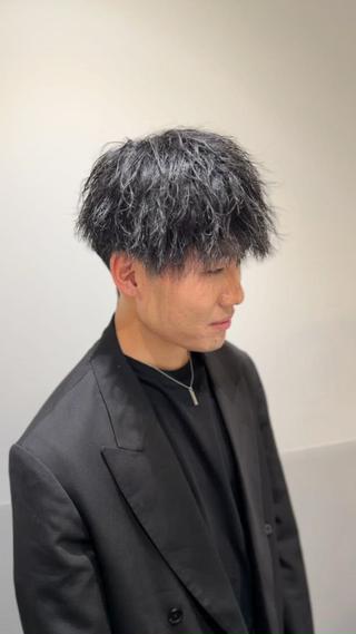 ショート パーマ 半個室　メンズパーマ 多田崚馬　メンズ特化のヘアスタイル