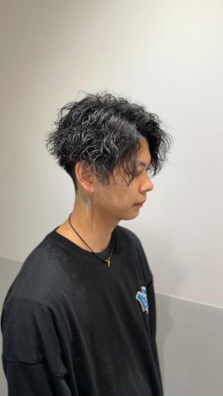 ショート パーマ 半個室　メンズパーマ 多田崚馬　メンズ特化のヘアスタイル