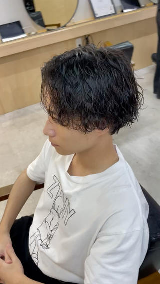 #波巻きパーマ