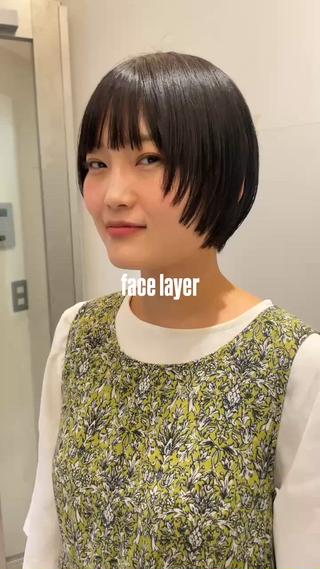 ショート カラー 抜け感ボブ×パーマ |kazaneのヘアスタイル
