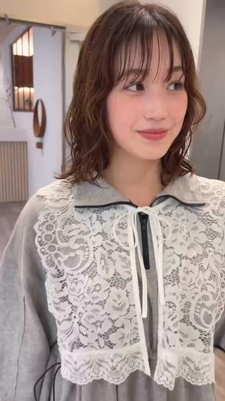 ルーズに動かすパーマ

あえて前髪にはかけないラフさ〇 