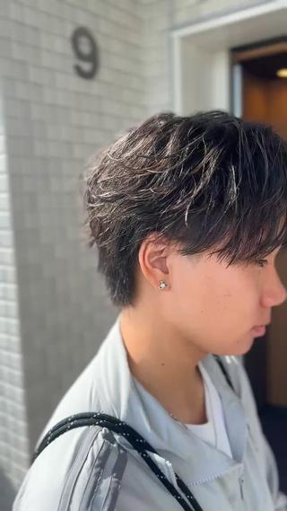 ショート パーマ メンズ パーマ特化/メンズ シャドウパーマのヘアスタイル