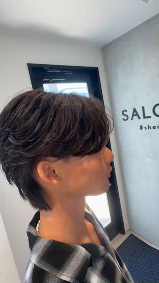 ショート パーマ メンズ パーマ特化/メンズ シャドウパーマのヘアスタイル