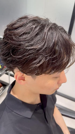 パーマ パーマ特化/メンズ シャドウパーマのヘアスタイル