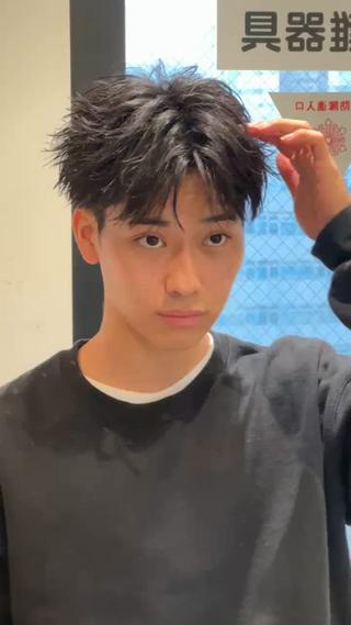 ショート パーマ メンズ パーマ特化/メンズ シャドウパーマのヘアスタイル