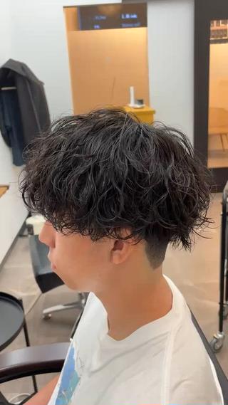 波巻きパーマ